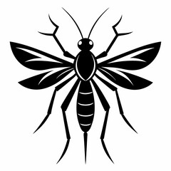 Mosquito logo icon black shape white background