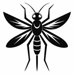 Mosquito logo icon black shape white background