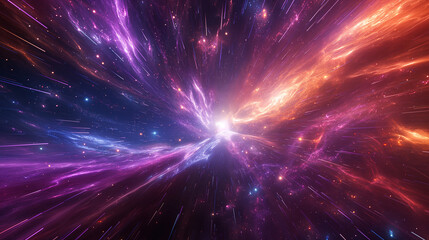 Fototapeta premium Vibrant galaxy close-up on dark backdrop