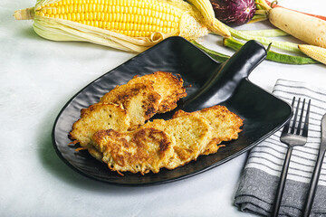 Tasty golden potato hash brown