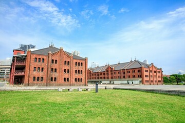 Naklejka premium 横浜市、横浜赤レンガ倉庫