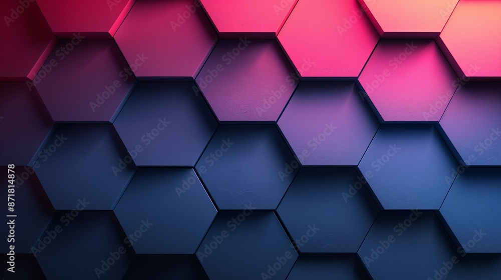 Poster hexagonal shape abstract colorful background