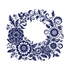 abstract floral frame