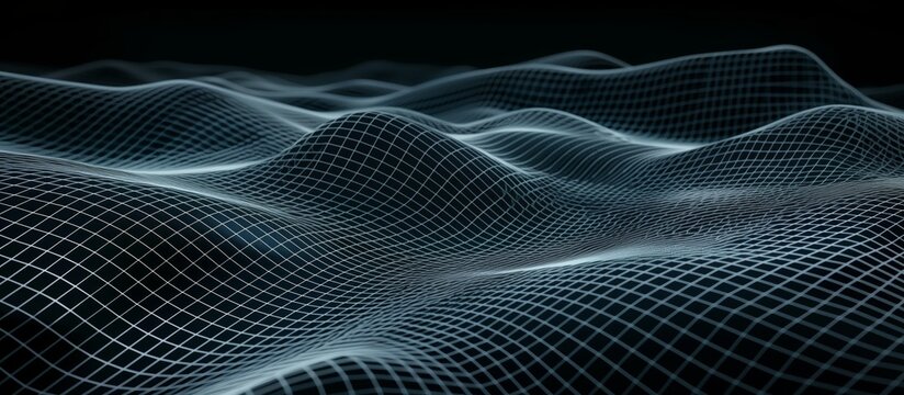 Abstract gravity waves digital grid pattern background