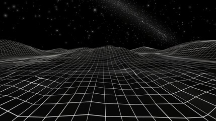 Abstract gravity waves digital grid pattern background