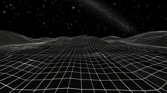 Abstract gravity waves digital grid pattern background