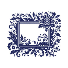 frame with floral ornament