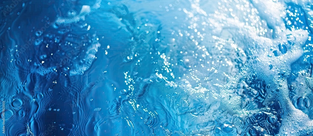 Poster background of abstract blue pool water texture with copy space image.