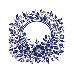 abstract floral frame