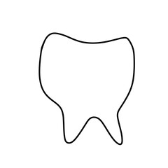 Human tooth illustration
