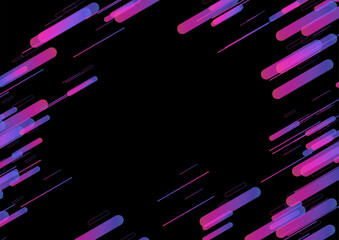 抽象ピンクラインと黒背景