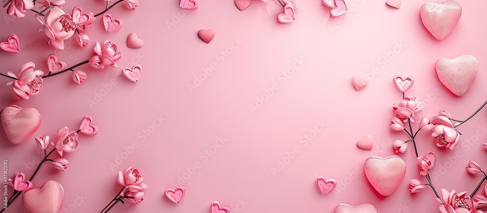 Poster Valentine's Day backdrop with a blank space for adding text or featuring a copy space image.