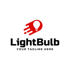 Light bulb logo design vector.
