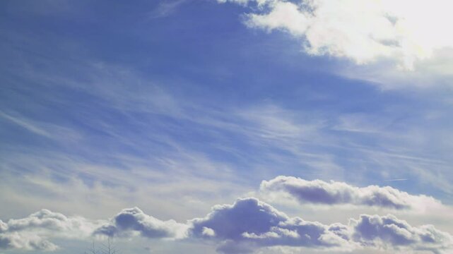 Heaven blue cloudscape art time lapse video