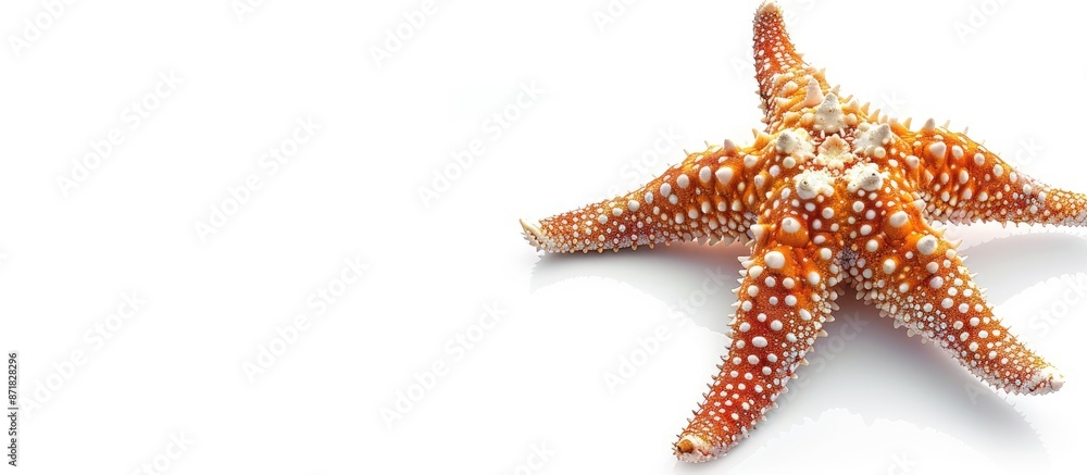 Aufkleber a sea star with decorative patterns set against a white background, providing copy space image.