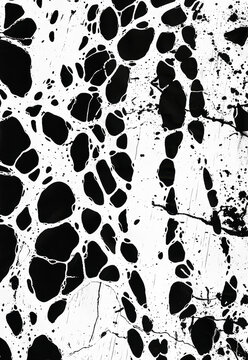 organic mono print texture, abstract wabi-sabi black and white background overlay for collages