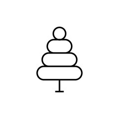 Simple Tree linear icon vector. Forest tree illustration. Christmas tree symbols.