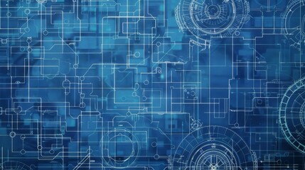 Abstract blueprint background texture. Engineering drawing. Parts for industrial construction