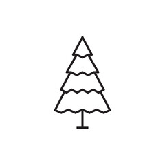 Fototapeta premium Simple Tree linear icon vector. Forest tree illustration. Christmas tree symbols.