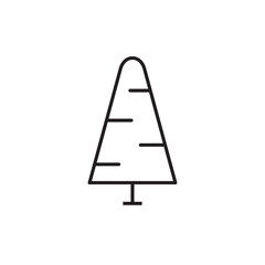 Simple Tree linear icon vector. Forest tree illustration. Christmas tree symbols.