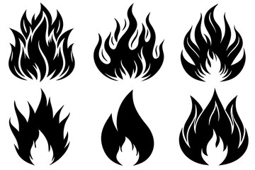 Fire silhoutte icon set,fire silhouette bundle,Fire silhoutte icon set,fire silhouette bundle