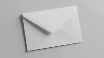 This is a blank envelope that is white and square shaped. It is isolated, meaning that it has no background or other objects around it.