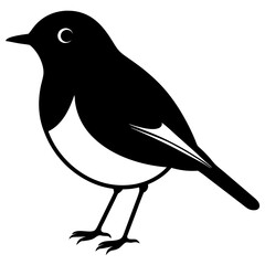 Magpie bird vector silhouette
