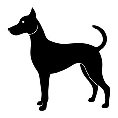 Vector silhouette dog vector 