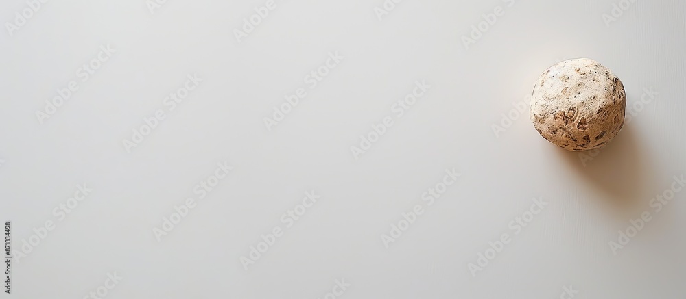 Poster taro on a blank white backdrop, featuring copious copy space image.