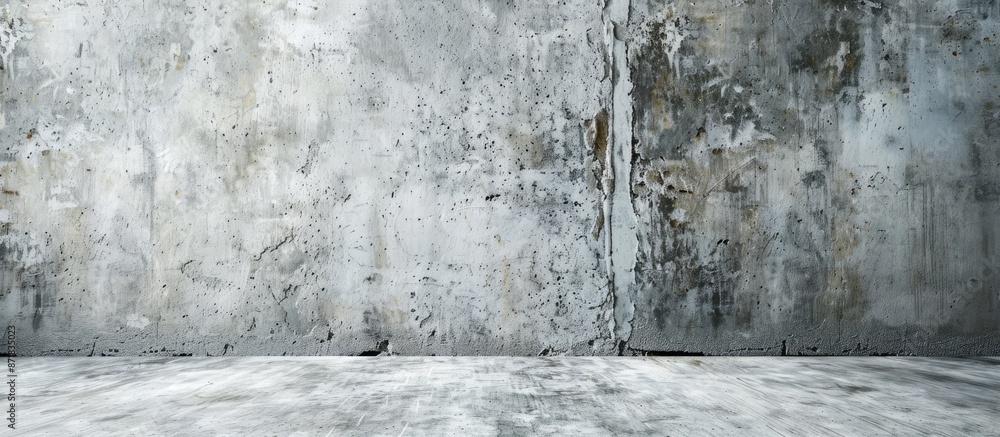 Poster background featuring an aged gray concrete wall with textured surface, suitable for copy space image