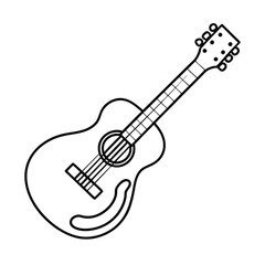 Guitar outline for coloring pages