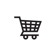 Shopping cart icon vector. Simple cart sign