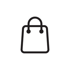 shopping bag vector icon. Simple cart sign