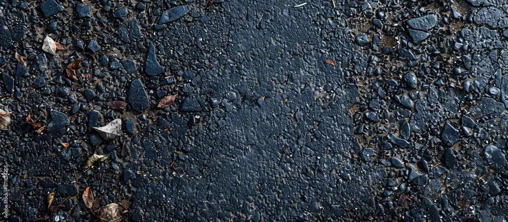 Fototapete top view of an asphalt texture background with empty space for use as a copy space image.