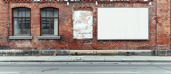 Billboard on a street wall with spacious banners, providing a copy space image for your text.