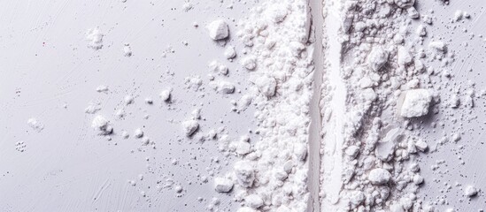 Obraz premium Toxic white chemical powder with copy space image.