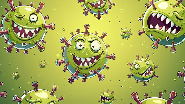 pattern with monsters virus