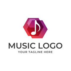 Music vector logo graphic modern abstract