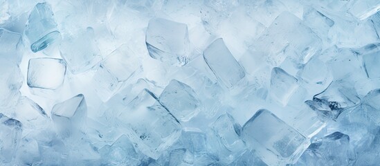 Obraz premium Top view winter closeup image showing ice scratching the surface, perfect as a textured or background copy space image.