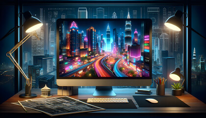 Neon Dreams: Crafting Tomorrow's Skylines