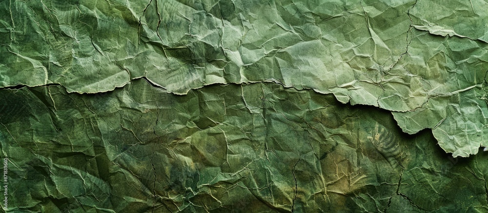 Aufkleber Aged green cardboard with a natural rough texture, suitable for backgrounds and has copy space image.