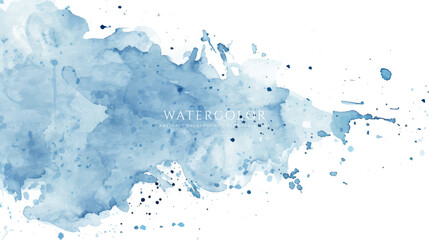 Obraz premium Abstract horizontal watercolor background. Neutral light colored empty space background illustration