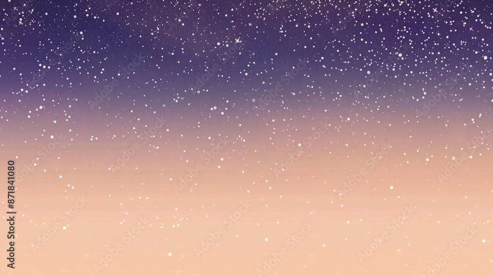Aufkleber a cosmic gradient background transitioning from dark midnight blue to space violet, speckled with st