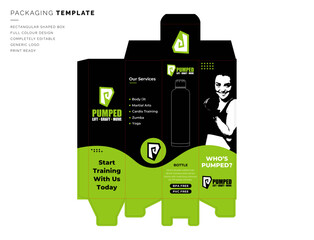 GYM BOTTLE BOX PACKAGING DESIGN
