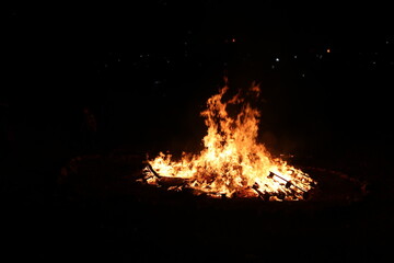 Lag Boomer bonfire on the night of the holiday
