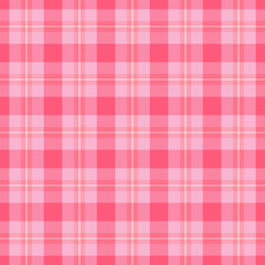 Christmas gingham seamless pattern.Checkered tartan plaid with twill weave repeat pattern in red. Geometric vector illustration background design for fabric and print.