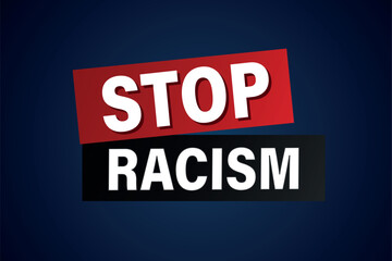 stop racism poster banner graphic design icon logo sign symbol social media website coupon

