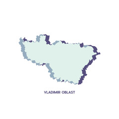 Vladimir Oblast Map - World Map International vector template. Russia region silhouette vector illustration