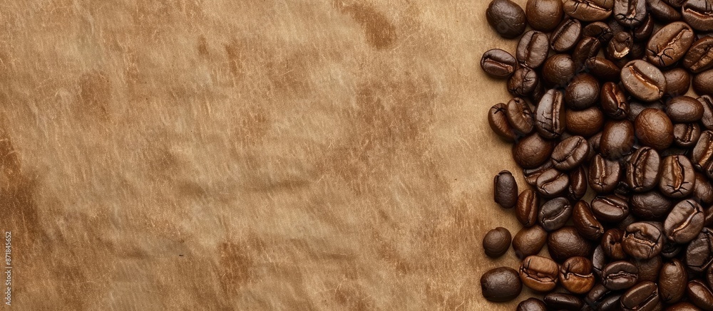Aufkleber Empty space with copy space image for displaying coffee beans.
