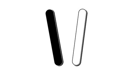 medical tongue depressor, black isolated silhouette